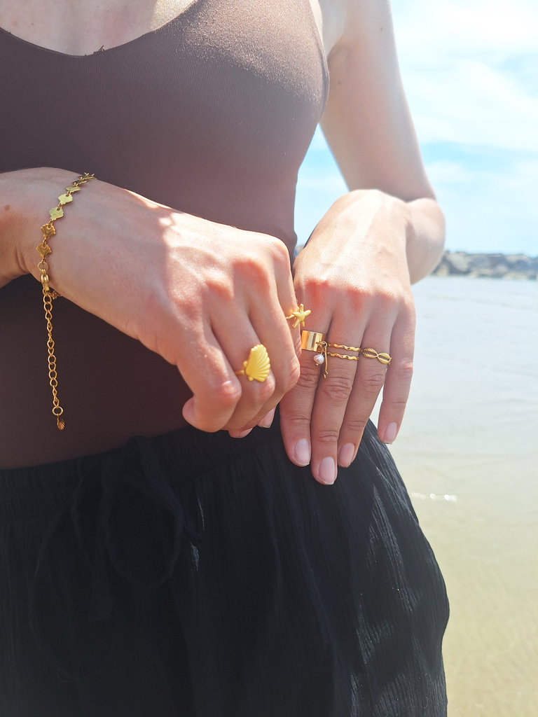 Bague gros coquillage